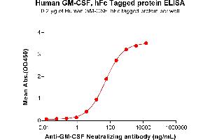 ELISA image for Colony Stimulating Factor 2 (Granulocyte-Macrophage) (CSF2) (AA 18-144) protein (Fc Tag) (ABIN7092727)