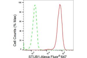 Flow cytometric analysis of STUB1 expression in C2C12 cells using STUB1 antibody (ABIN7800441), 1:2,000).