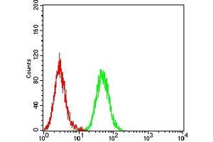Flow Cytometry (FACS) image for anti-Endothelial PAS Domain Protein 1 (EPAS1) (AA 680-870) antibody (ABIN7193981)