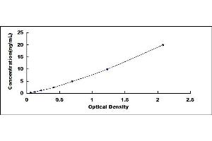 Typical standard curve (TACR1 ELISA Kit)