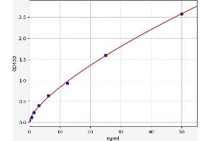 Typical standard curve (TCF21 ELISA Kit)