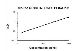 Mouse CD40/TNFRSF5 Accusignal ELISA Kit Mouse CD40/TNFRSF5 AccuSignal ELISA Kit standard curve.