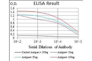 Black line: Control Antigen (100 ng), Purple line: Antigen(10 ng), Blue line: Antigen (50 ng), Red line: Antigen (100 ng), (CD24 Antikörper  (AA 15-80))