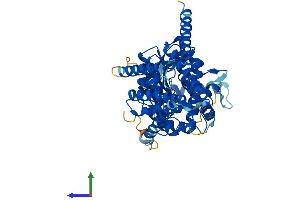 Protein Structure (PS) image for Hyaluronan Synthase 3 (HAS3) (AA 1-553) protein (His tag) (ABIN7554152)