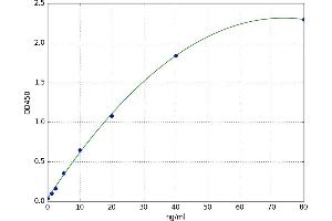 A typical standard curve (IgG1 ELISA Kit)