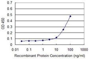 Detection limit for recombinant GST tagged MPG is approximately 10ng/ml as a capture antibody. (MPG Antikörper  (AA 1-90))