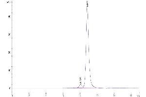 Size-exclusion chromatography-High Pressure Liquid Chromatography (SEC-HPLC) image for CD5 Molecule-Like (CD5L) (AA 22-352) protein (His tag) (ABIN7274205)