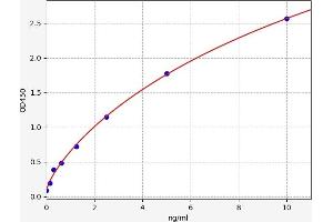 Typical standard curve (ALOX5 ELISA Kit)