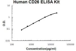 Human CD26/DPP4 PicoKine ELISA Kit standard curve (DPP4 ELISA Kit)