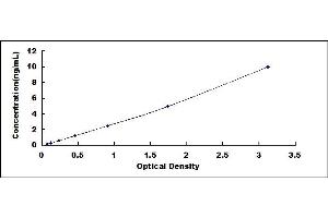 Typical standard curve (Paralemmin ELISA Kit)