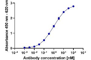HA-tagged Protein was coated on an ELISA plate at 100 ng. (Rekombinanter HA-Tag Antikörper  (AA 98-106))