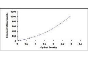 Typical standard curve (NOS2 ELISA Kit)