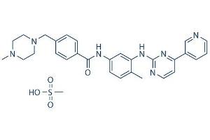 Chemical structure of Imatinib mesylate , a BCR-ABL kinase inhibitor. (Imatinib mesylate)