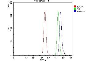 Flow Cytometry analysis of Daudi cells using anti-SEMA4F antibody (ABIN7601432).