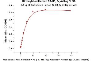 Immobilized Biotinylated Human B7-H3, Fc,Avitag (ABIN5954964,ABIN6253600) at 1 μg/mL (100 μL/well) on Streptavidin  precoated (0.
