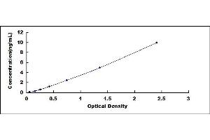 Typical standard curve (NEXN ELISA Kit)