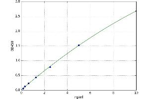 A typical standard curve (NEK2 ELISA Kit)