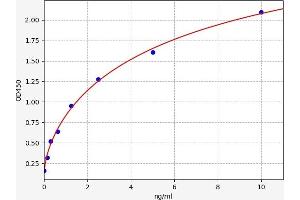 Typical standard curve (Muscarinic Acetylcholine Receptor M2 ELISA Kit)