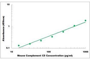 Representative Standard Curve (C5 ELISA Kit)