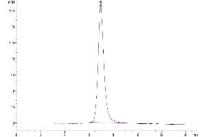 Size-exclusion chromatography-High Pressure Liquid Chromatography (SEC-HPLC) image for Sema Domain, Immunoglobulin Domain (Ig), Transmembrane Domain (TM) and Short Cytoplasmic Domain, (Semaphorin) 4D (SEMA4D) (AA 24-734) protein (His tag) (ABIN7275561)