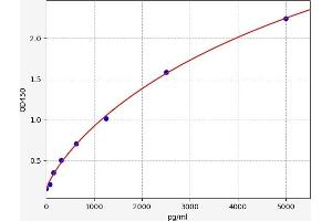 Typical standard curve (Creatine Kinase MB ELISA Kit)