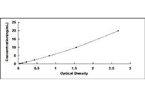 Typical standard curve (ANGPTL7 ELISA Kit)