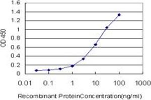 Detection limit for recombinant GST tagged EPHA4 is approximately 0. (EPH Receptor A4 Antikörper  (AA 887-986))