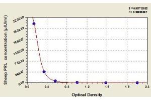 Typical standard curve (Luteotropic Hormone ELISA Kit)