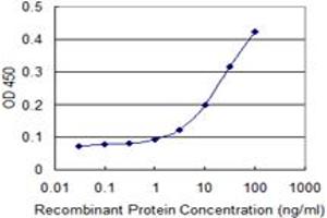 Detection limit for recombinant GST tagged TNFSF13 is 1 ng/ml as a capture antibody. (TNFSF13 Antikörper  (AA 1-247))