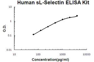Human sL-Selectin Accusignal ELISA Kit Human sL-Selectin AccuSignal ELISA Kit standard curve. (sL-Selectin ELISA Kit)
