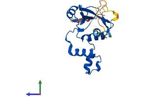 AlphaFold protein structure predicition of Mouse Recombinant Socs2 Protein, UniprotID O35717