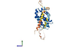 AlphaFold protein structure predicition of Human Recombinant BCL2L1 Protein, UniprotID Q07817 (BCL2L1 Protein (AA 1-233) (His tag))