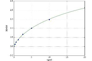 A typical standard curve (NMDAR2A ELISA Kit)