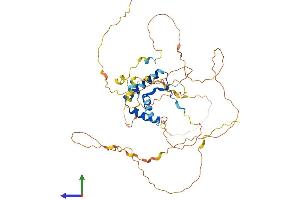 AlphaFold protein structure predicition of Mouse Recombinant Sox10 Protein, UniprotID Q04888
