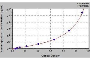 Typical standard curve (SPON1 ELISA Kit)