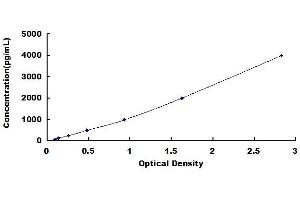 Typical standard curve (Peroxiredoxin 4 ELISA Kit)