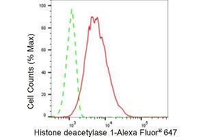 Flow cytometric analysis of Histone deacetylase 1 expression in C2C12 cells using Histone deacetylase 1 antibody (ABIN7798925), 1:2,000). (Rekombinanter HDAC1 Antikörper)