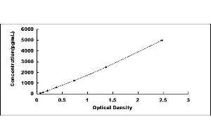 Typical standard curve (DcR1 ELISA Kit)