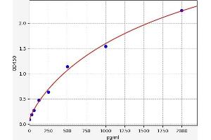 Typical standard curve (VEGF ELISA Kit)