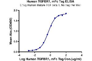ELISA image for Transforming Growth Factor, beta Receptor 1 (TGFBR1) (AA 34-125) protein (mFc-Avi Tag) (ABIN7275720)