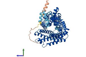 AlphaFold protein structure predicition of Human Recombinant TTC22 Protein, UniprotID Q5TAA0