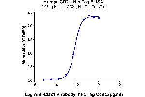 ELISA image for Complement Component (3d/Epstein Barr Virus) Receptor 2 (CR2) (AA 21-971) protein (His tag) (ABIN7274107)
