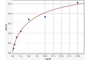 Typical standard curve (RNASET2 ELISA Kit)