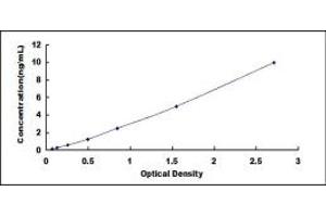 Typical standard curve (MCM5 ELISA Kit)