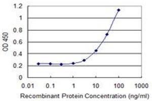 Detection limit for recombinant GST tagged 2-Mar is 1 ng/ml as a capture antibody. (MARCH2 Antikörper  (AA 1-176))