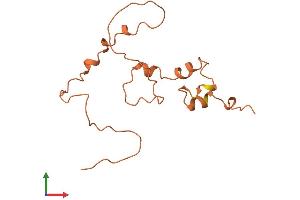 AlphaFold protein structure predicition of Mouse Recombinant Krtap9-3 Protein, UniprotID Q3V2C1