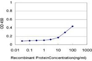 Detection limit for recombinant GST tagged NRBP1 is approximately 1ng/ml as a capture antibody. (NRBP1 Antikörper  (AA 436-535))