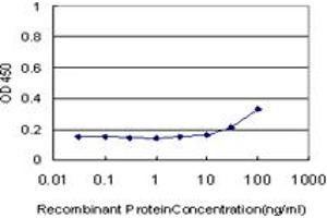 Detection limit for recombinant GST tagged GTF3A is approximately 30ng/ml as a capture antibody. (GTF3A Antikörper  (AA 185-274))
