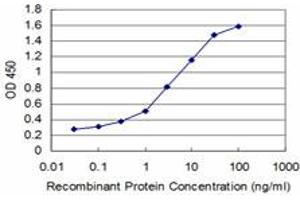 Detection limit for recombinant GST tagged GSC is approximately 0. (GSC Antikörper  (AA 151-257))