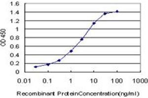 Detection limit for recombinant GST tagged CITED1 is approximately 0. (CITED1 Antikörper  (AA 94-193))